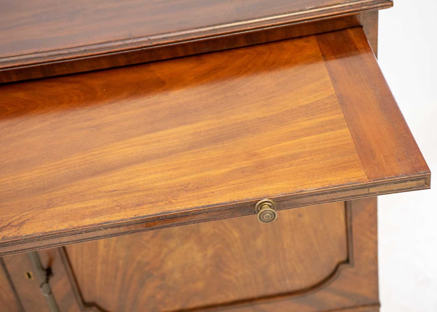 A George III mahogany side cabinet/low press. - Image 6 of 13