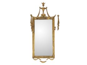 A 20th century gesso gilt mirror.