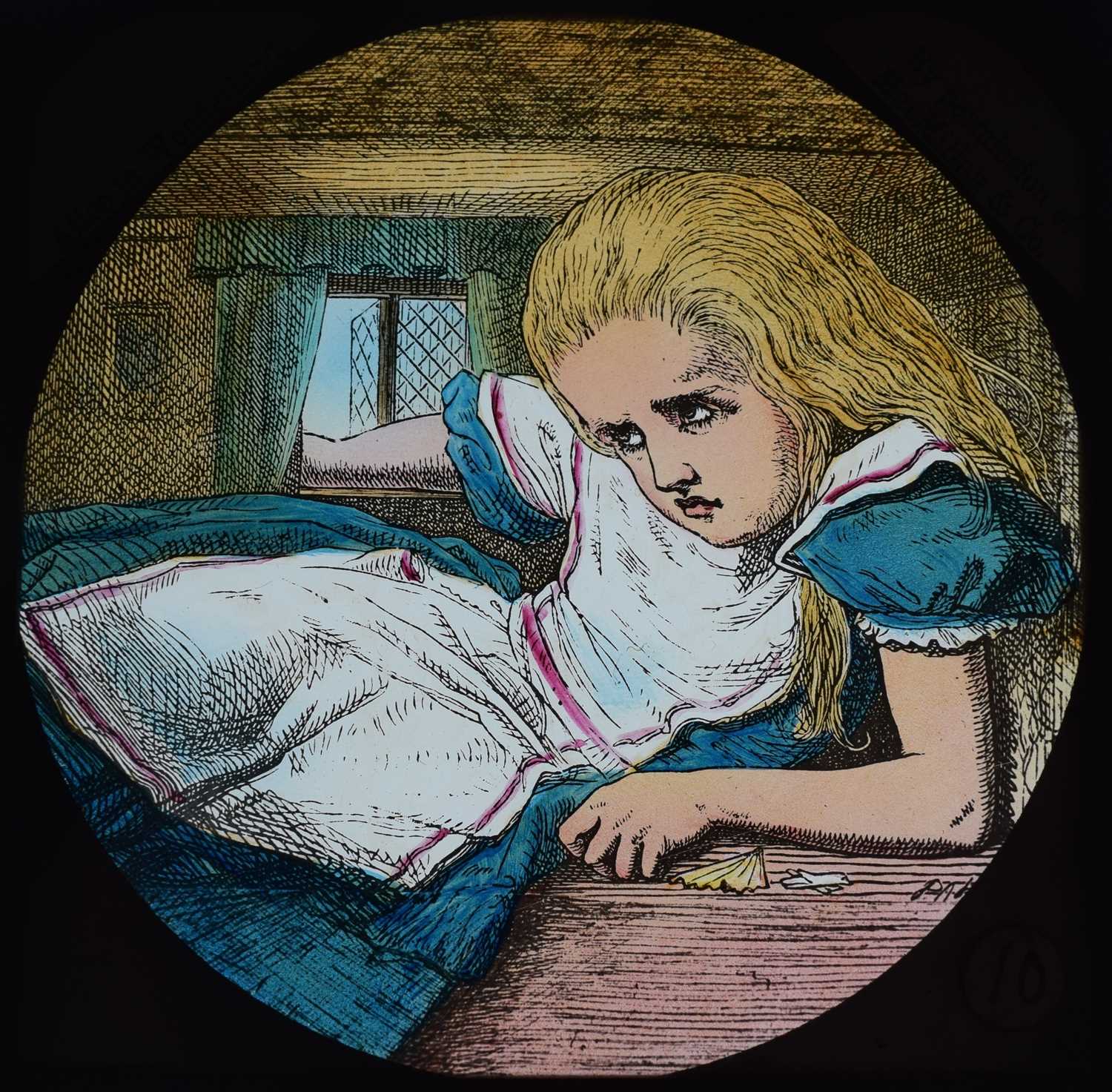 Magic lantern slides, Alice in Wonderland A complete set of 42 illustrations by Tenniel, of Lewis - Image 22 of 55