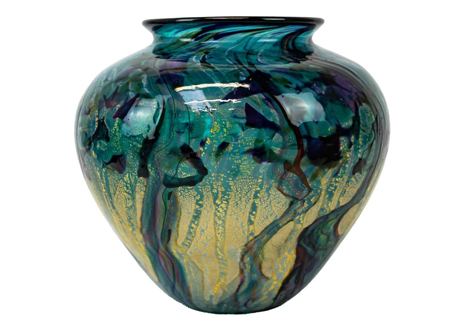 A Jonathan Harris Ironbridge studio glass bowl, Monsoon, - Image 2 of 5