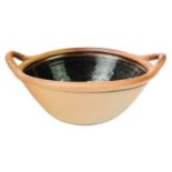 A Muchelney Pottery twin-handled bowl