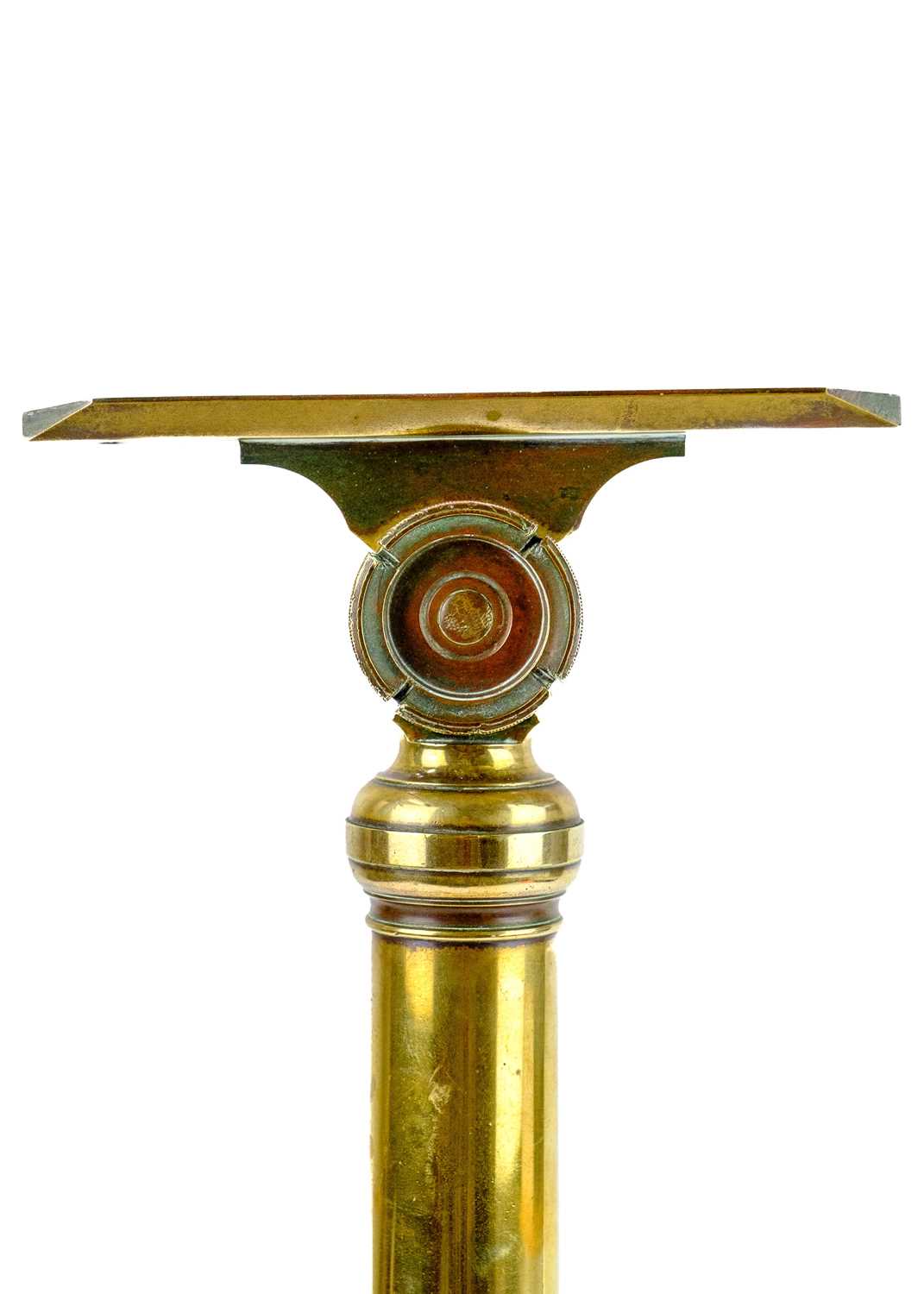 An early 19th century brass telescope stand. - Image 5 of 6