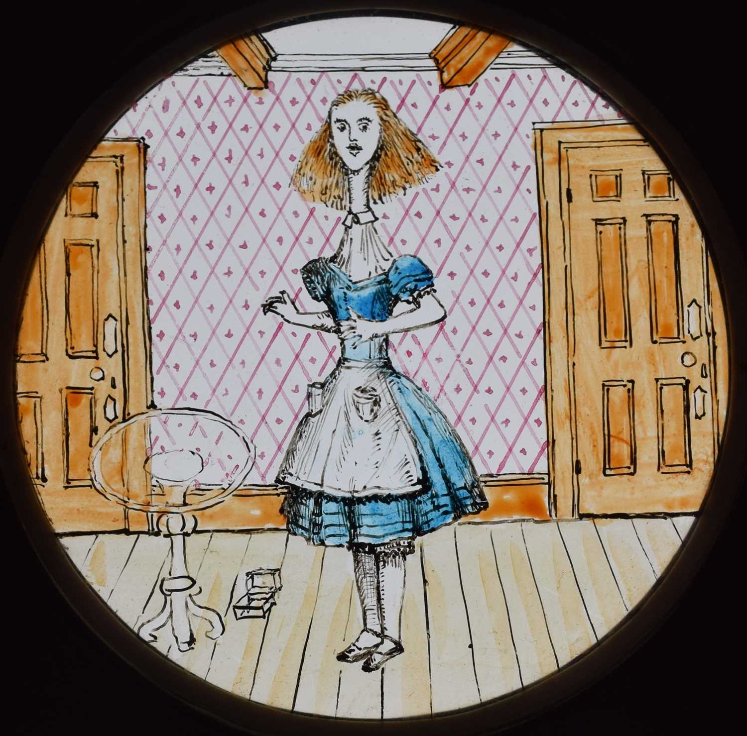 Magic Lantern Slides, Hand painted. Alice's Adventures in Wonderland & Through the Looking Glass. A - Image 20 of 48