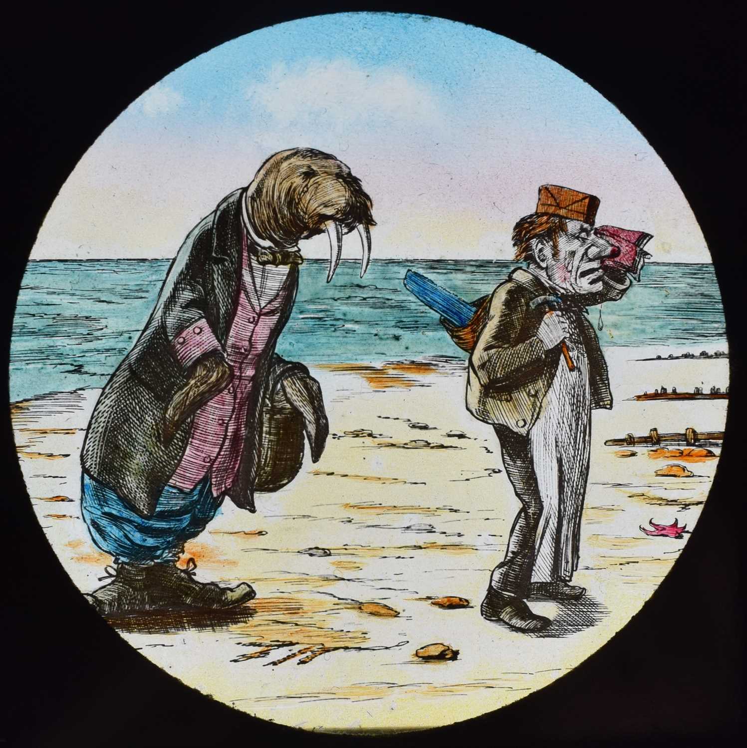 Magic Lantern Slides, Hand painted. Alice's Adventures in Wonderland & Through the Looking Glass. A - Image 42 of 48