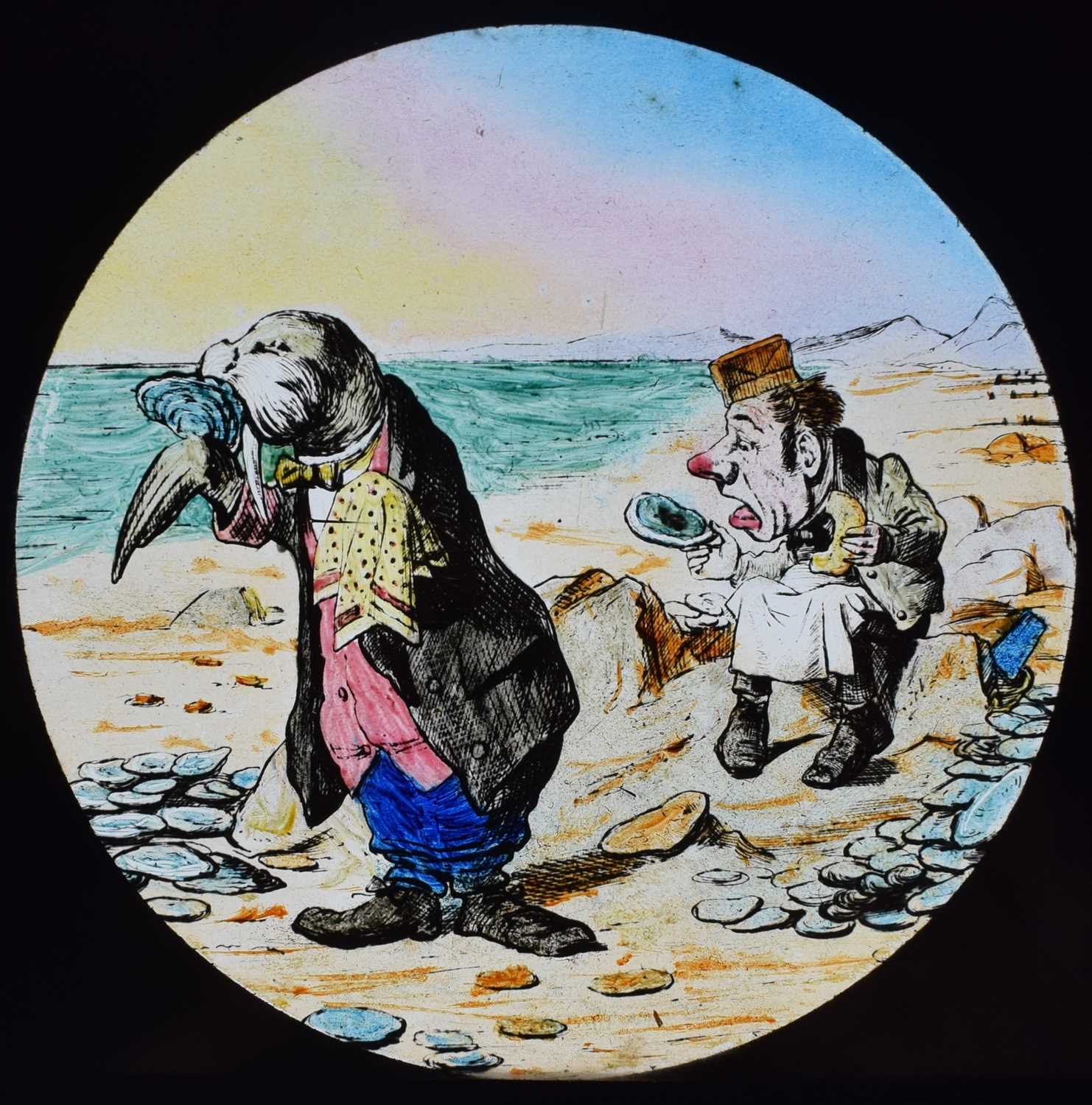 Magic Lantern Slides, Hand painted. Alice's Adventures in Wonderland & Through the Looking Glass. A - Image 43 of 48