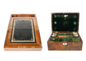 A Victorian rosewood workbox with Mother of Pearl Inlay.