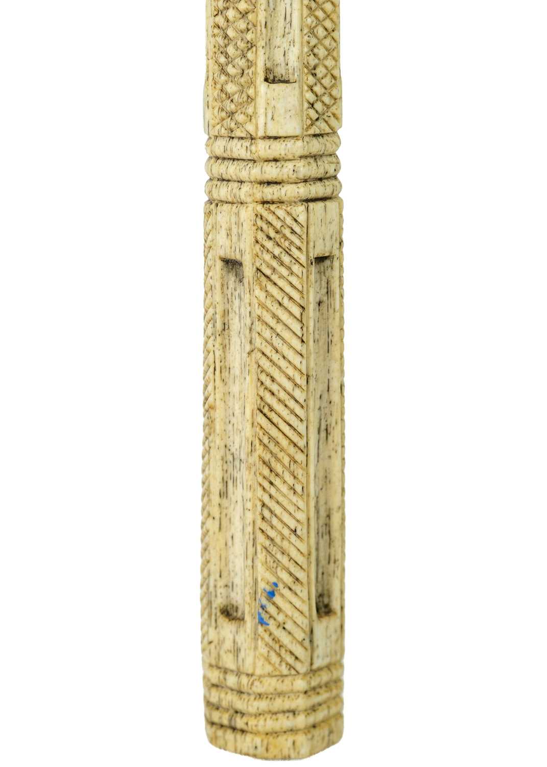 A 19th century whale bone walking stick. - Image 3 of 6