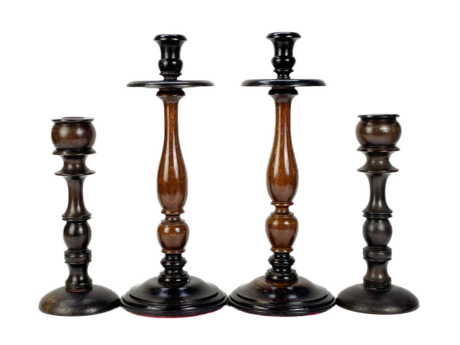 A collection of nine treen candlesticks. - Image 2 of 4