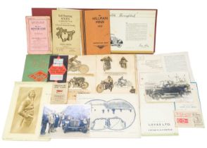A Folder of motoring related literature, posters, prints, etc.