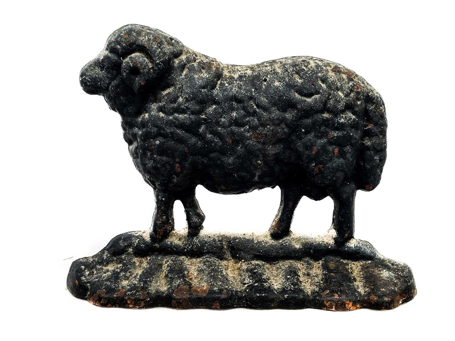 A cast iron doorstop in the form of a ram. - Bild 2 aus 8