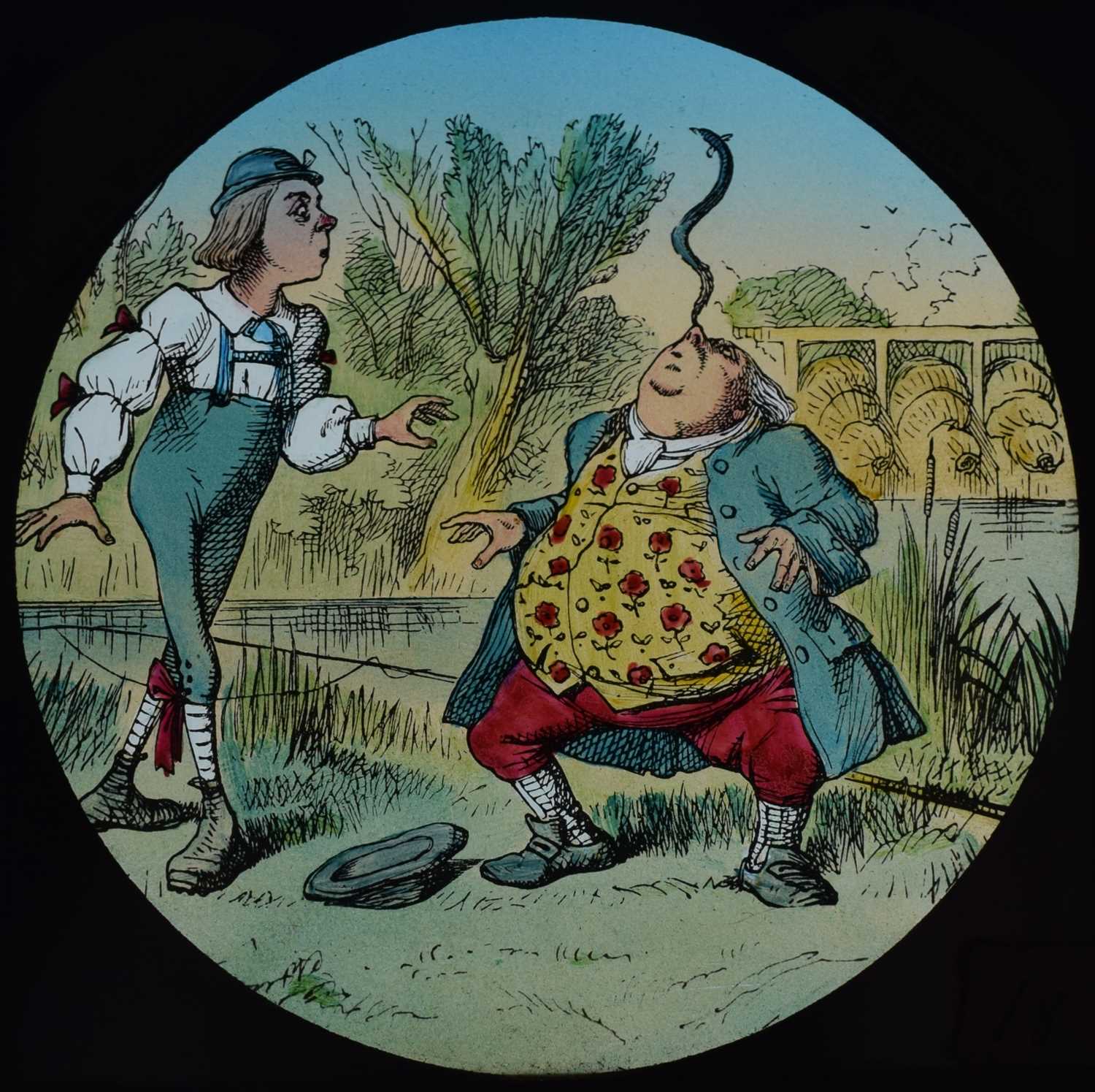 Magic lantern slides, Alice in Wonderland A complete set of 42 illustrations by Tenniel, of Lewis - Image 30 of 55