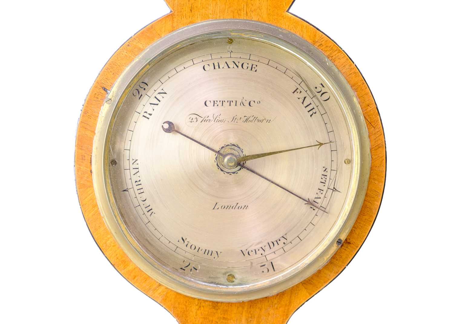 A 19th century mahogany barometer/thermometer by Cetti & Co. of London. - Image 4 of 7