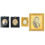 Two early 19th century portrait miniatures in watercolour.