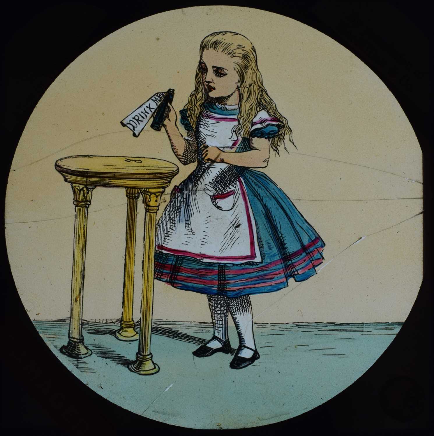 Magic lantern slides, Alice in Wonderland A complete set of 42 illustrations by Tenniel, of Lewis - Image 15 of 55