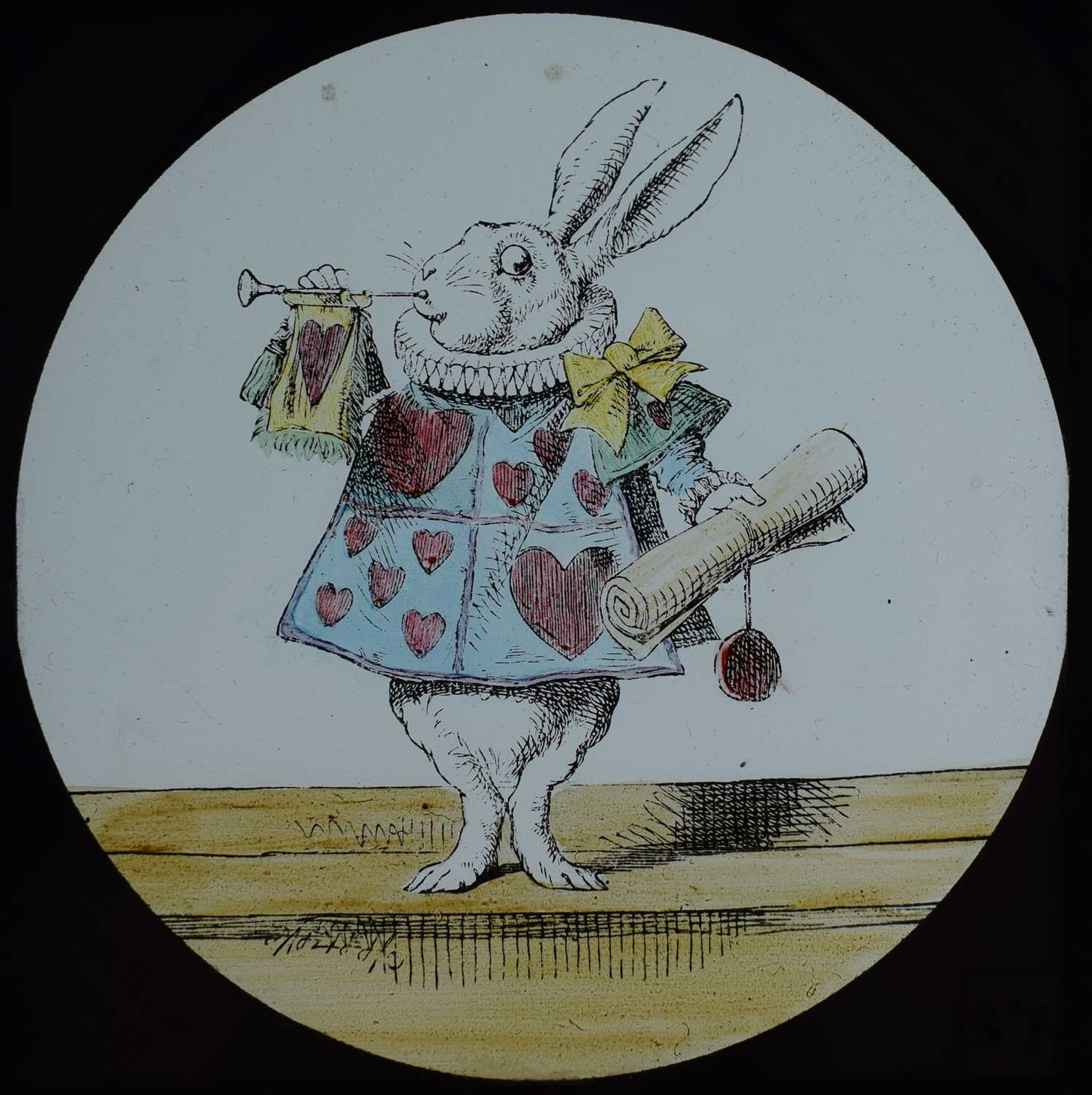 Magic lantern slides, Alice in Wonderland A complete set of 42 illustrations by Tenniel, of Lewis - Image 50 of 55