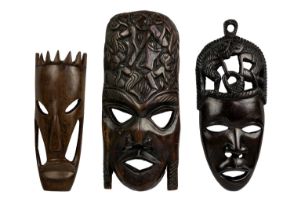 An African tribal carved mask.