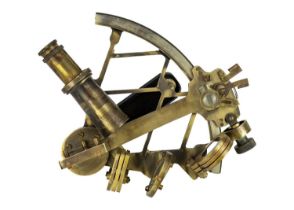 A lacquered brass sextant.