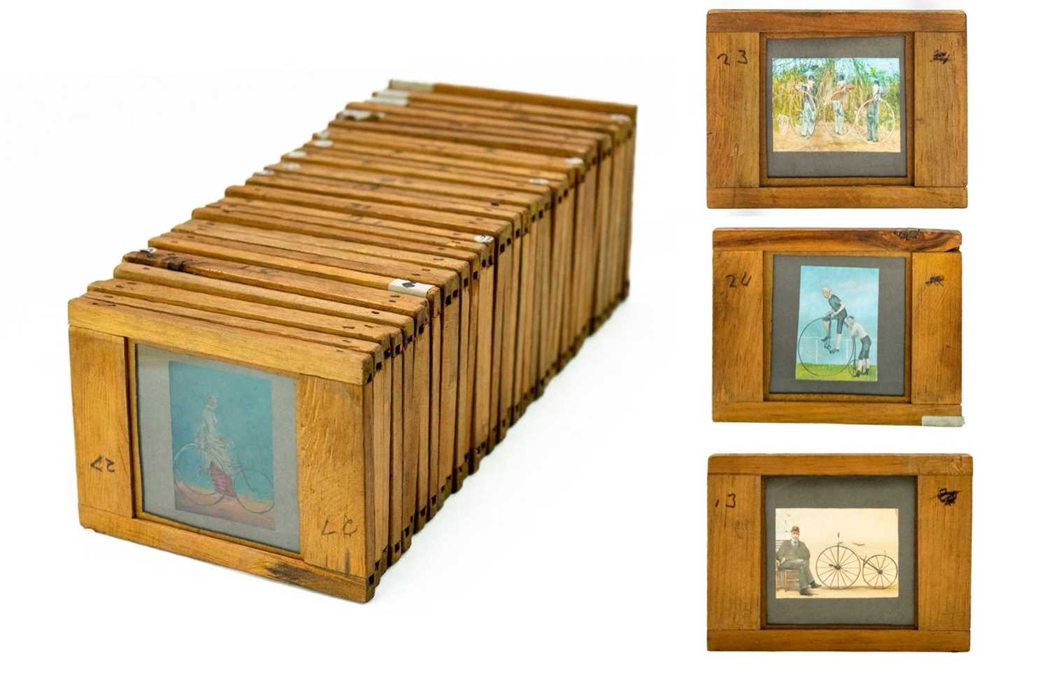 A collection of 33 magic lantern slides.