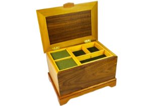 Prenntek Designs. A black walnut, tulipwood and cherry jewellery box.