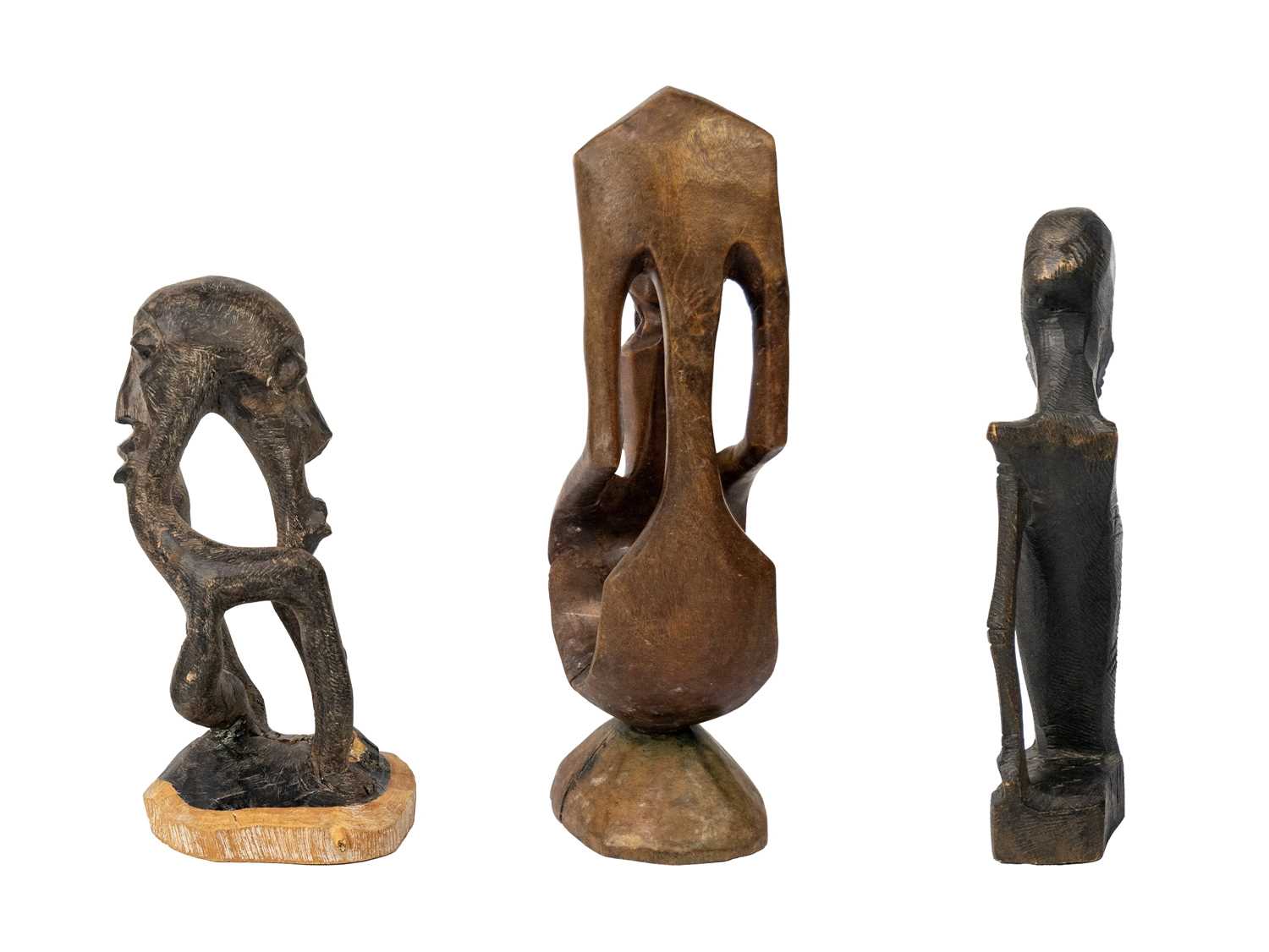 An African carved abstract figure. - Image 3 of 4