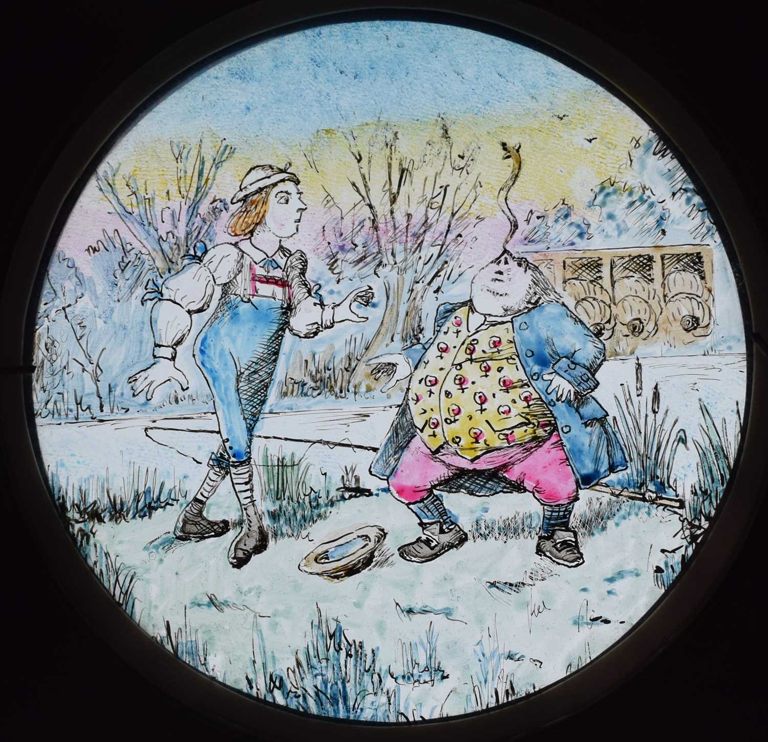 Magic Lantern Slides, Hand painted. Alice's Adventures in Wonderland & Through the Looking Glass. A - Image 28 of 48