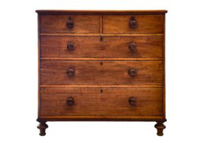 A 19th century mahogany chest of drawers.