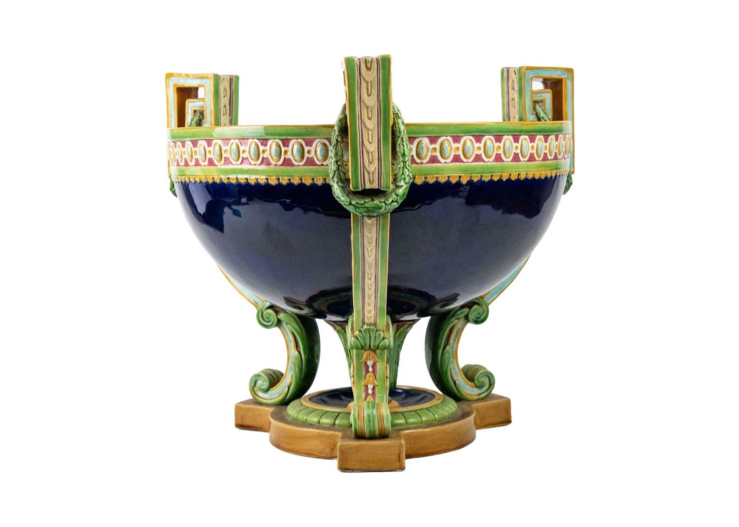 A Minton Majolica punch bowl. - Image 2 of 10