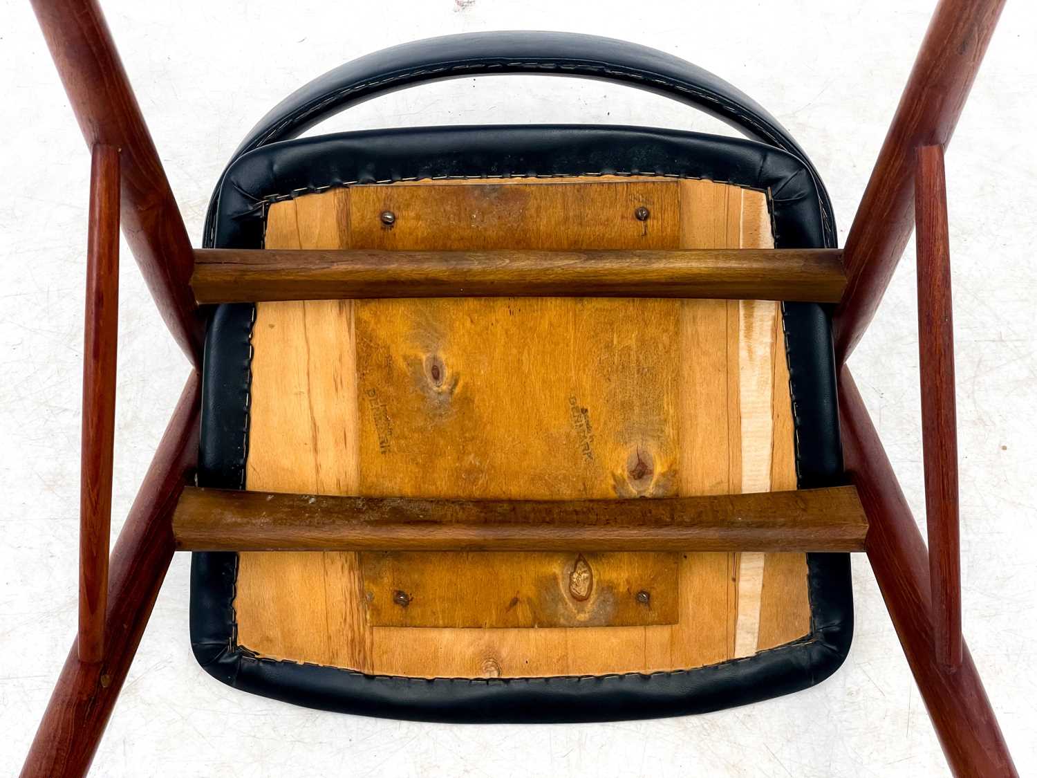 A mid century Danish teak elbow chair. - Image 4 of 4