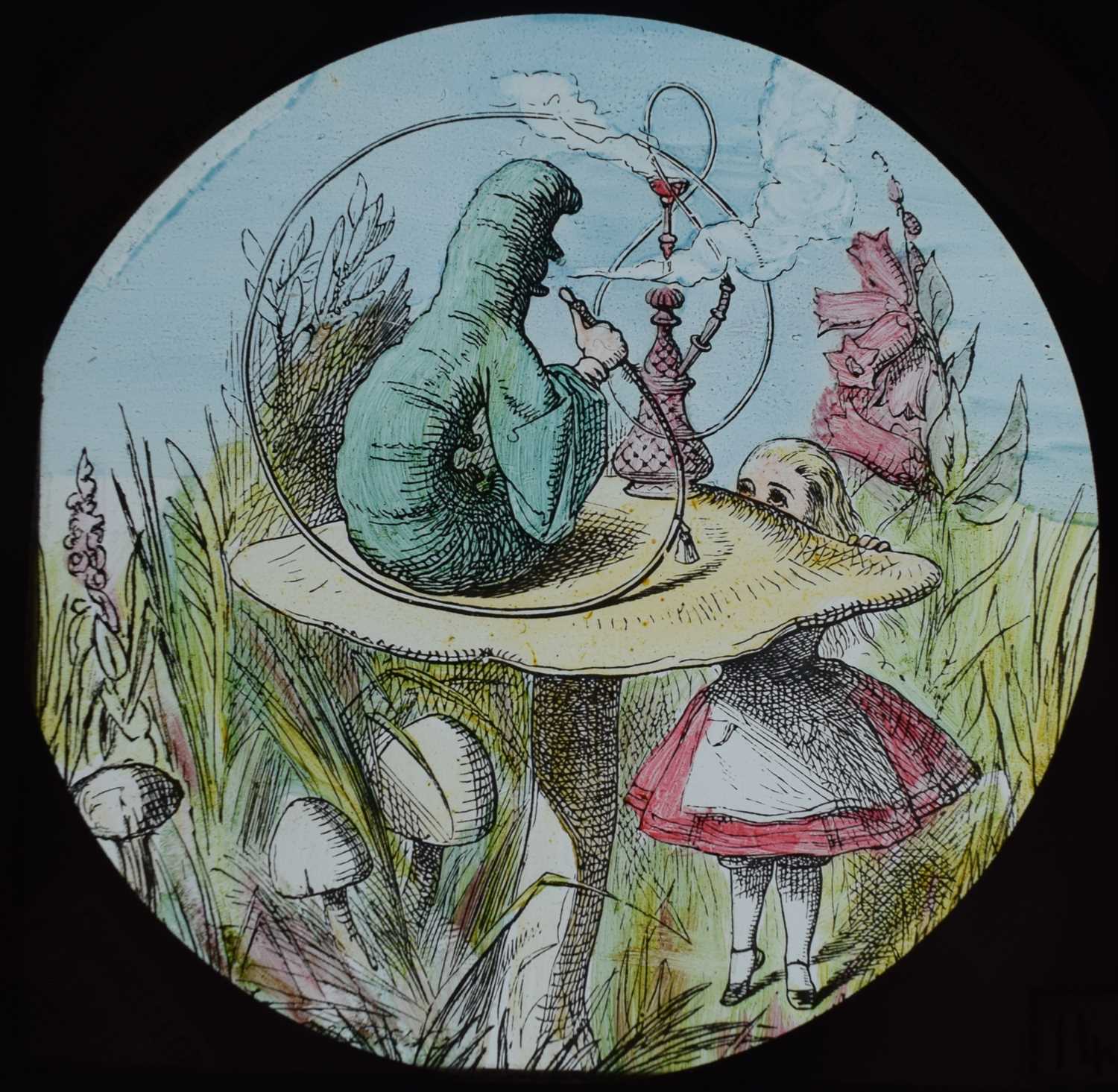 Magic lantern slides, Alice in Wonderland A complete set of 42 illustrations by Tenniel, of Lewis - Image 26 of 55