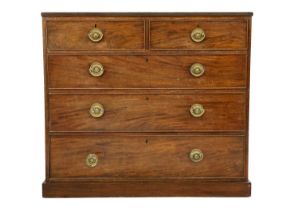 A 19th century mahogany chest of drawers.