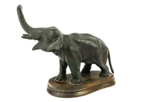 A spelter figure of an Indian elephant.
