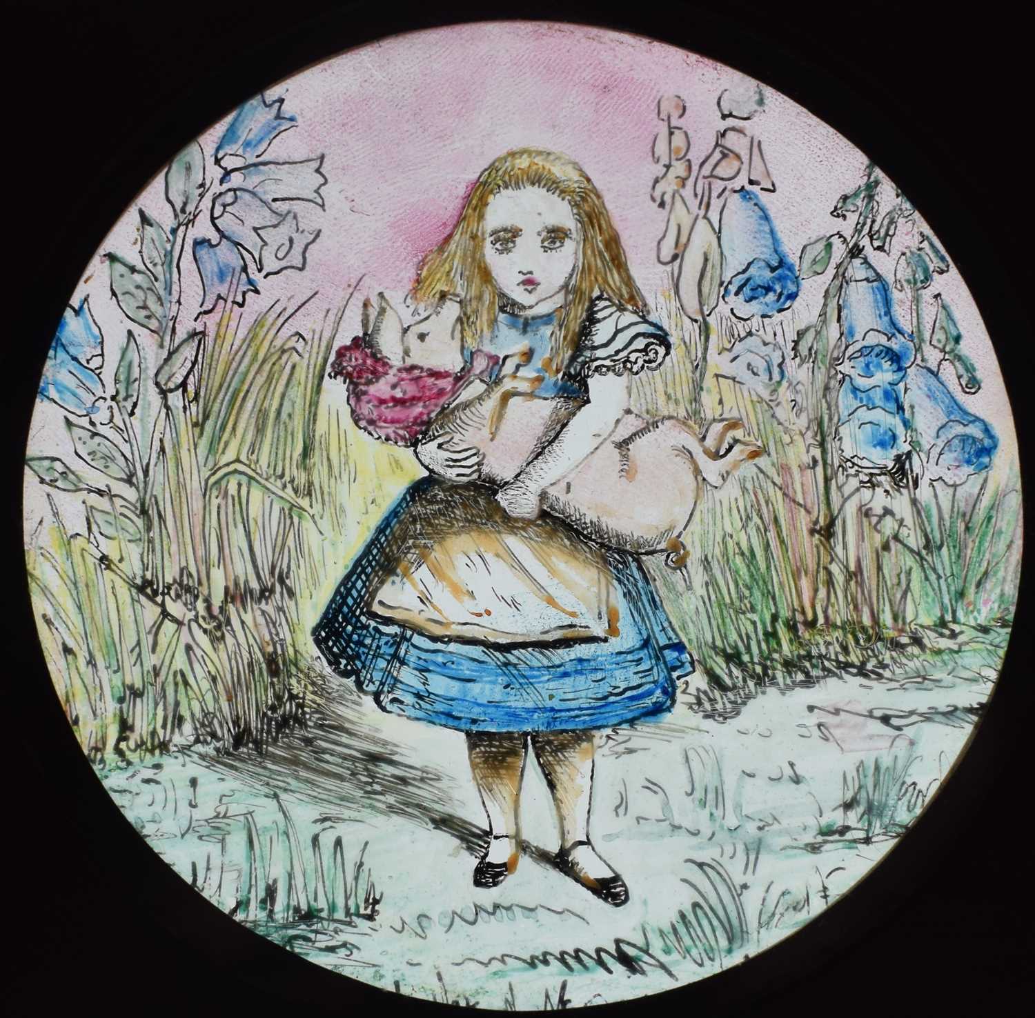 Magic Lantern Slides, Hand painted. Alice's Adventures in Wonderland & Through the Looking Glass. A - Image 31 of 48