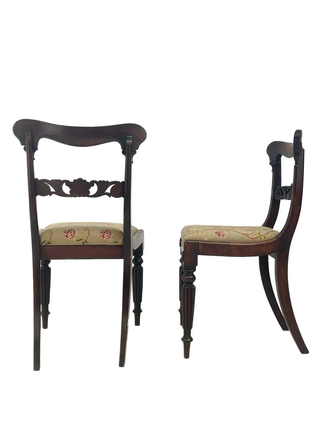 A pair of Regency rosewood side chairs. - Bild 2 aus 2