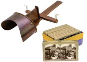 A cased set of 'The Great War' stereoscopic slides.
