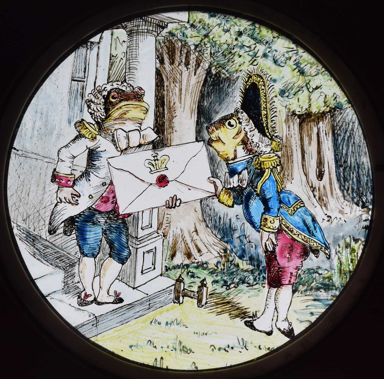 Magic Lantern Slides, Hand painted. Alice's Adventures in Wonderland & Through the Looking Glass. A - Image 29 of 48