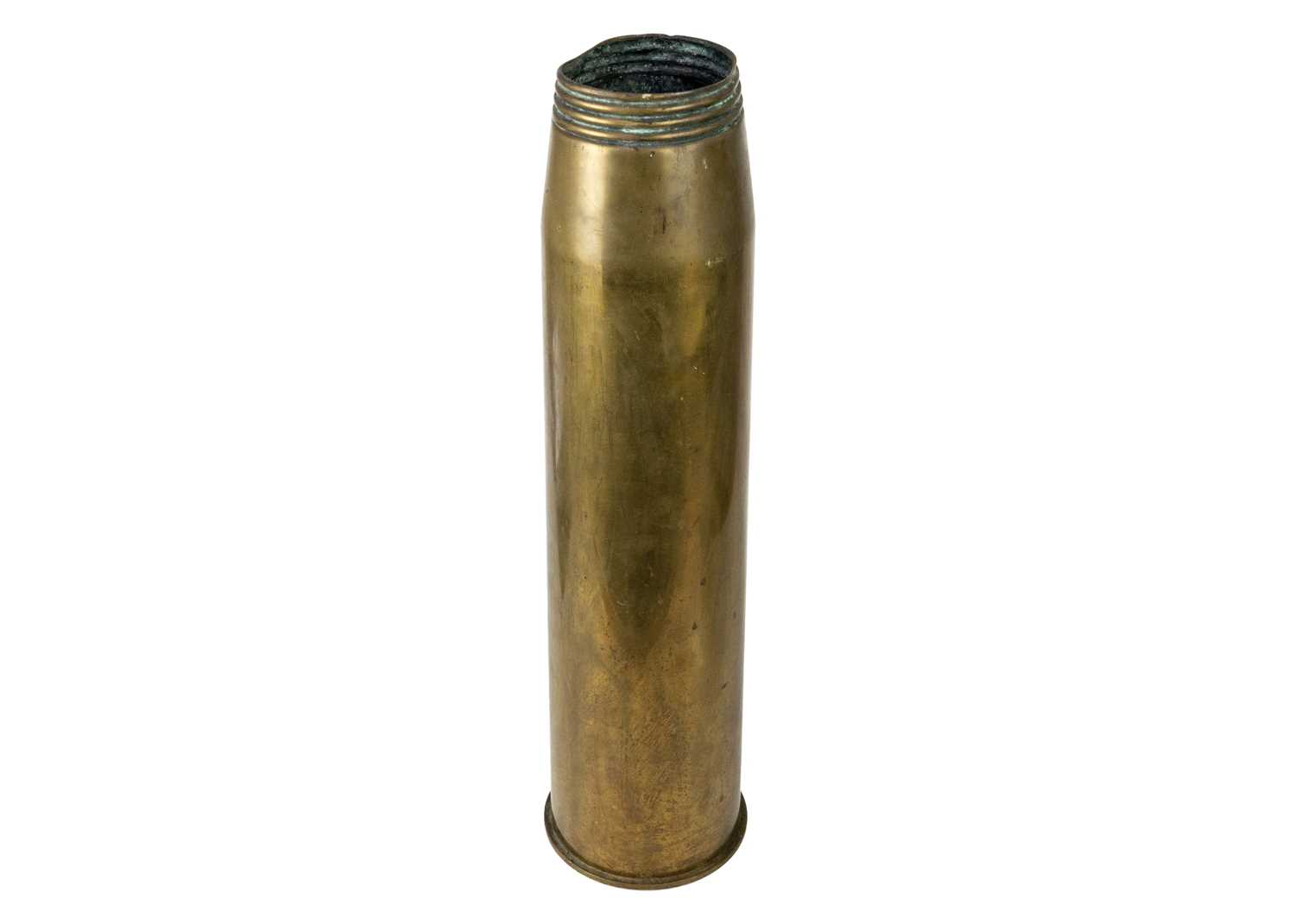 A 4.5 inch large brass naval shell case. - Image 2 of 3
