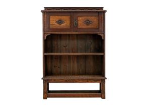 An American arts and crafts oak cabinet.