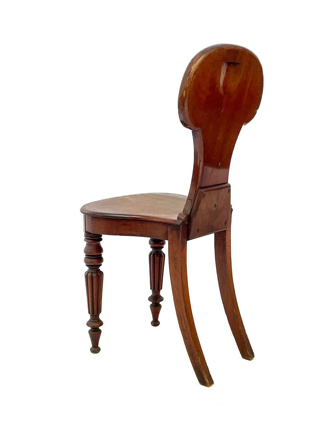 A late Victorian walnut swivel chair, on a cast iron base. - Image 4 of 6