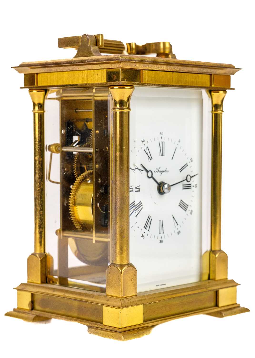 An Angelus brass carriage clock. - Image 3 of 3