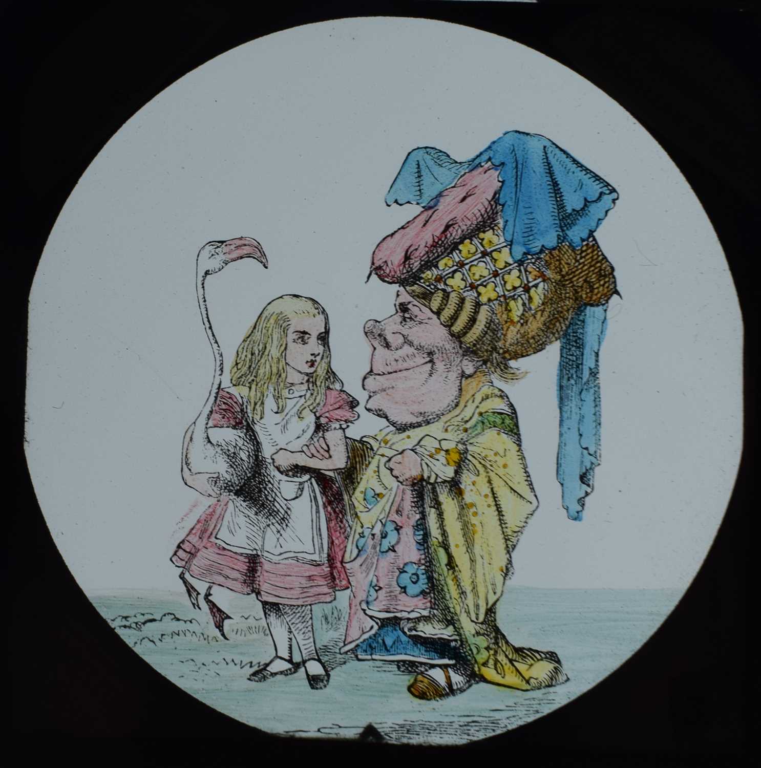 Magic lantern slides, Alice in Wonderland A complete set of 42 illustrations by Tenniel, of Lewis - Image 43 of 55