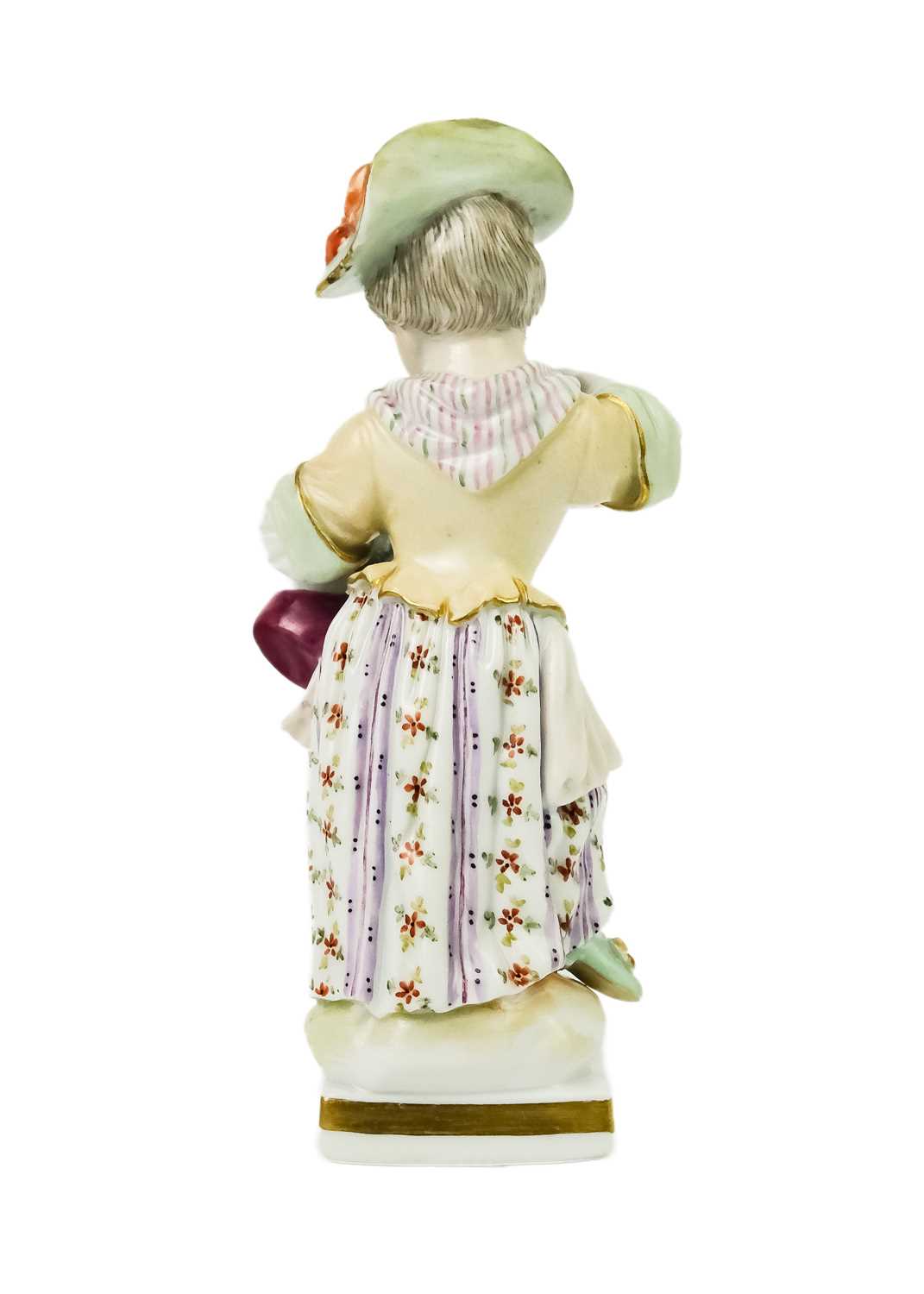 A pair of Meissen porcelain figures of child vintners. - Image 6 of 8