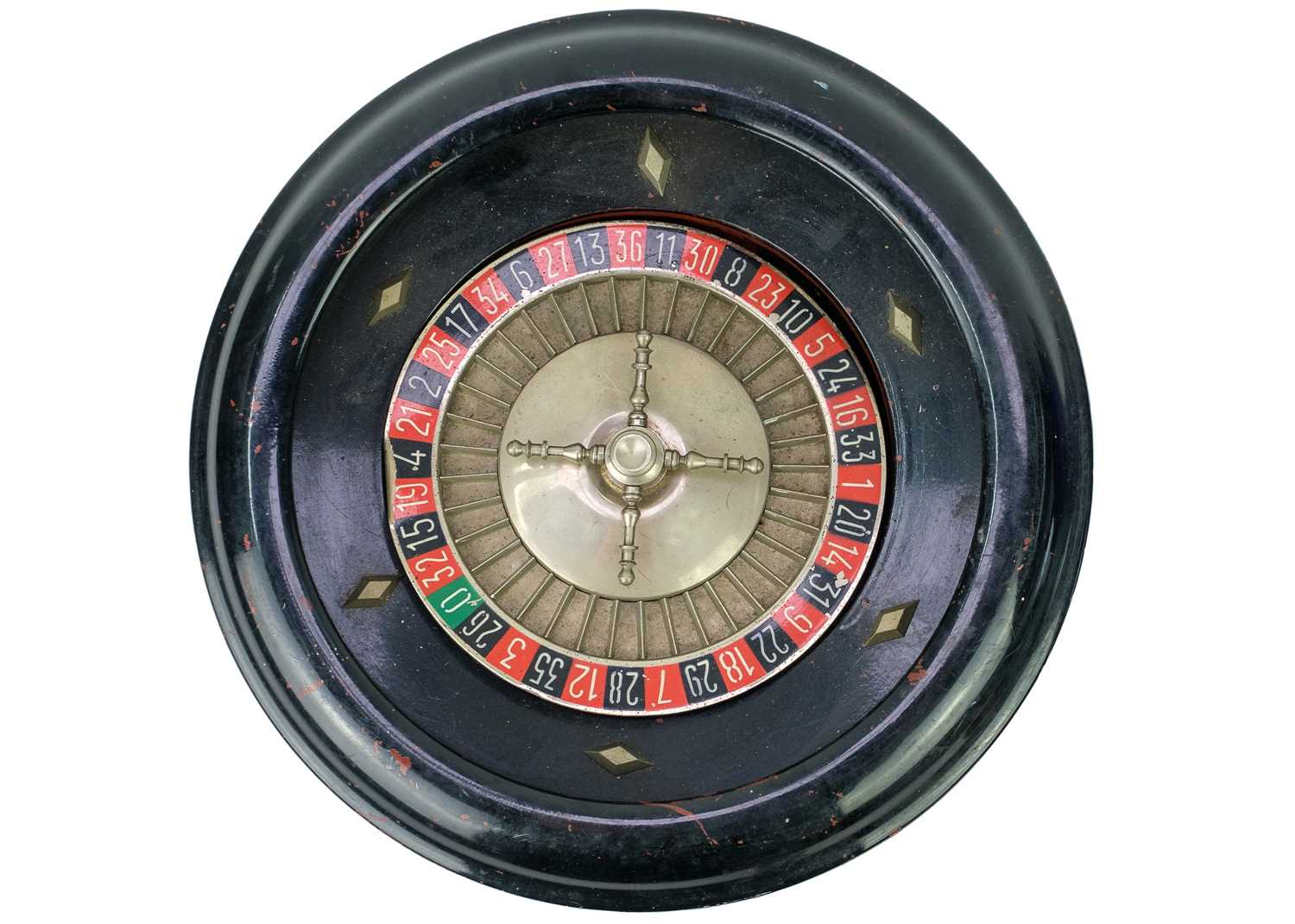 A table top roulette spinning wheel by R.P. & F. Paris. - Image 3 of 7