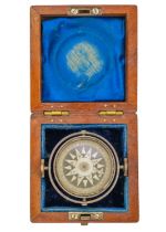 A 19th century Gentleman's travelling gimble mounted pocket compass.
