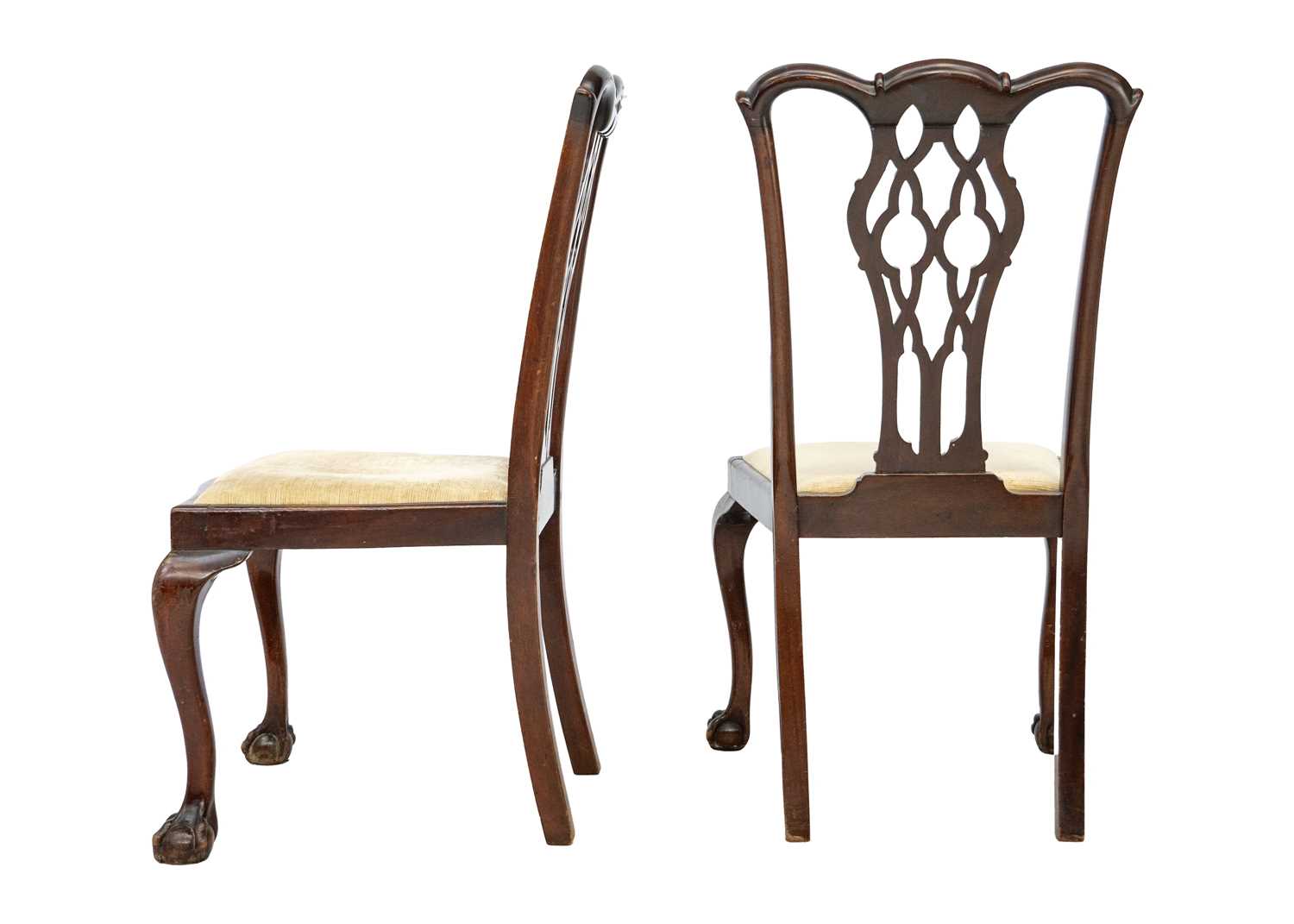 A set of six Chippendale design mahogany dining chairs. - Image 5 of 5