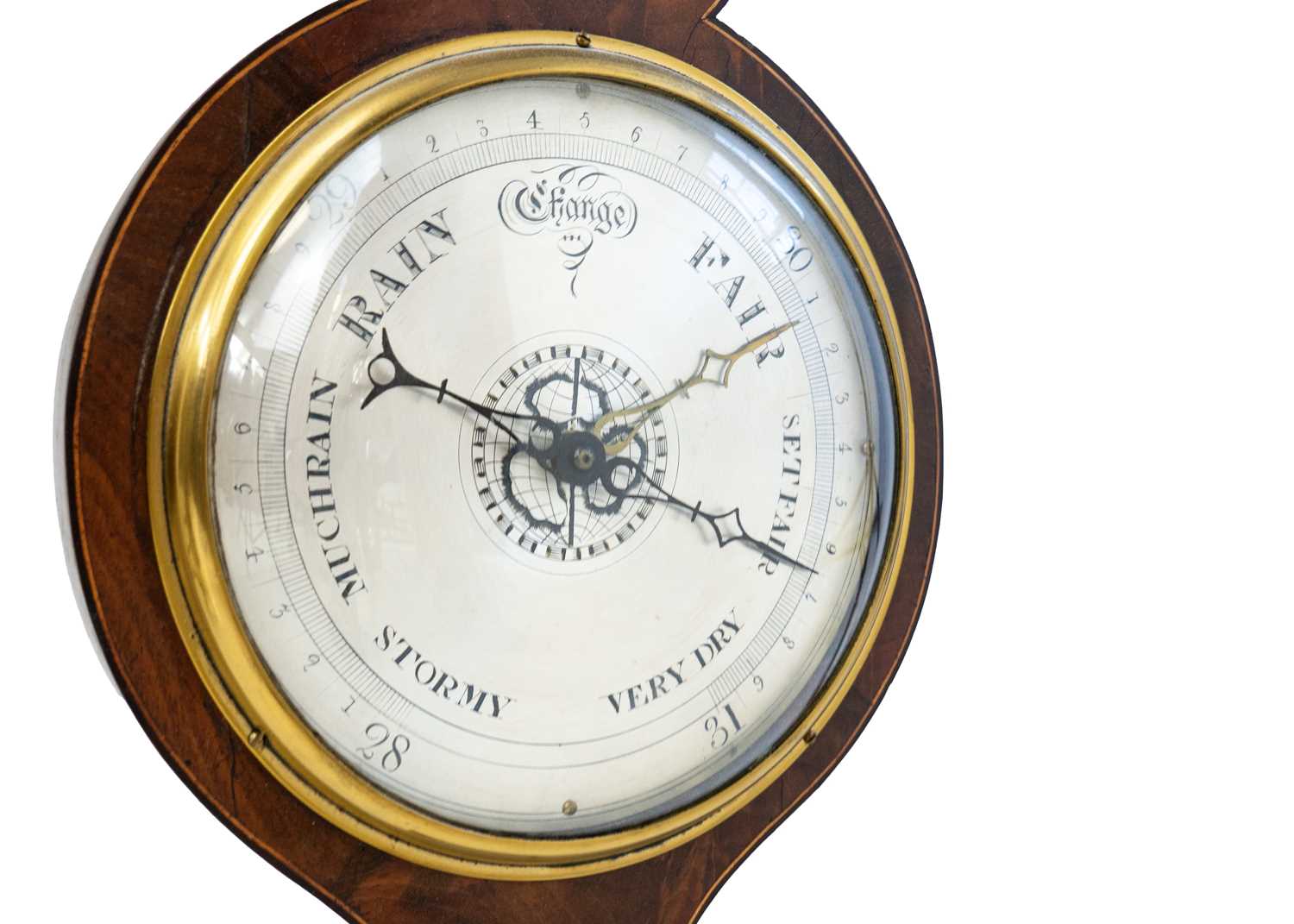 A late George III mahogany wheel barometer. - Image 3 of 3