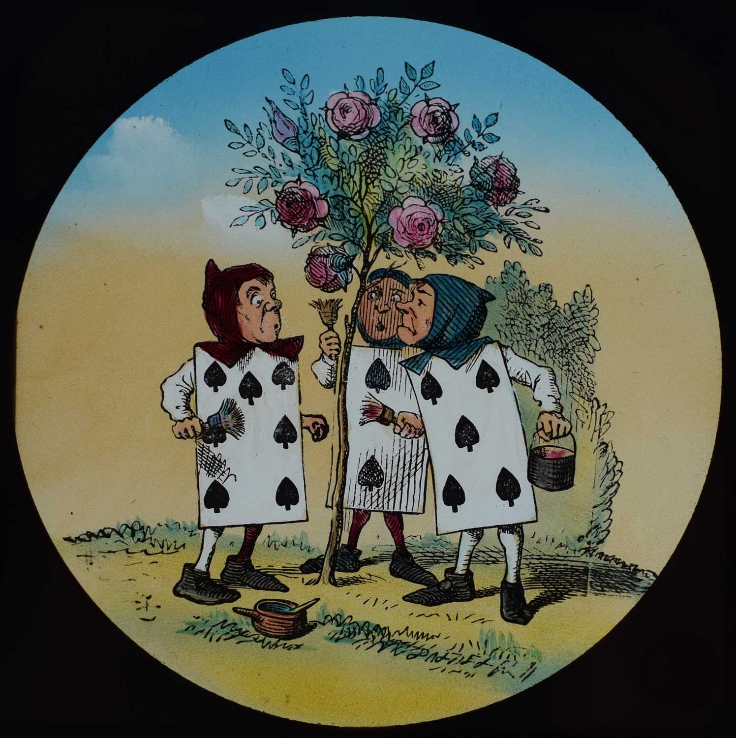 Magic lantern slides, Alice in Wonderland A complete set of 42 illustrations by Tenniel, of Lewis - Image 47 of 55