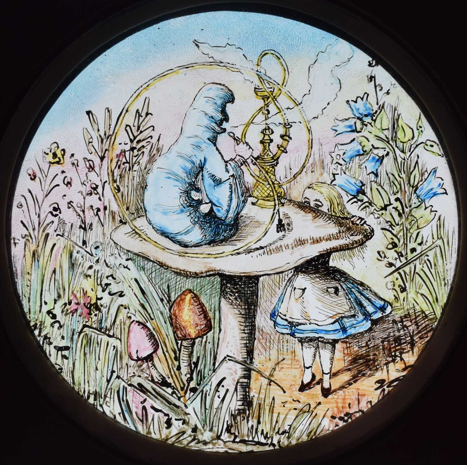 Magic Lantern Slides, Hand painted. Alice's Adventures in Wonderland & Through the Looking Glass. A - Image 24 of 48