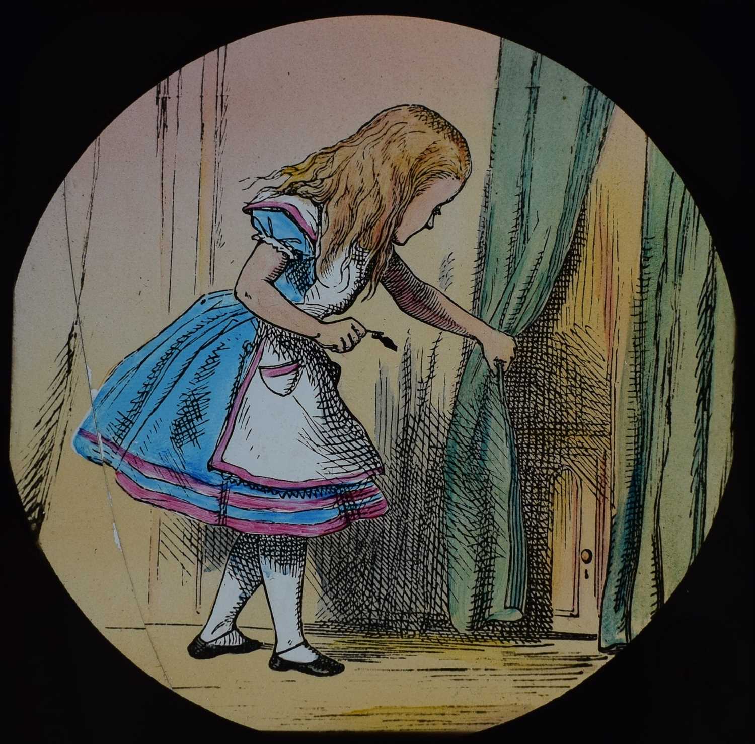 Magic lantern slides, Alice in Wonderland A complete set of 42 illustrations by Tenniel, of Lewis - Image 14 of 55