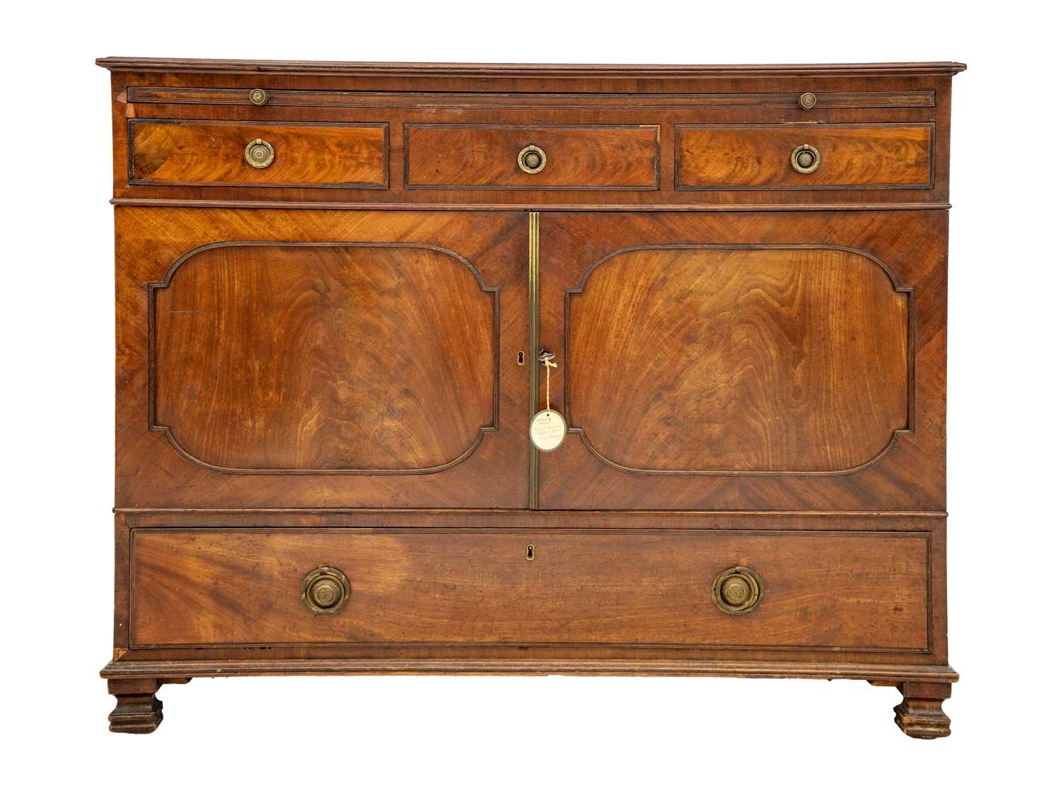 A George III mahogany side cabinet/low press.