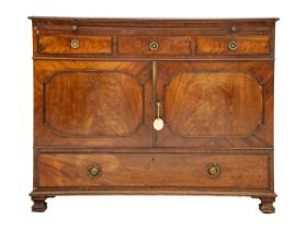 A George III mahogany side cabinet/low press.